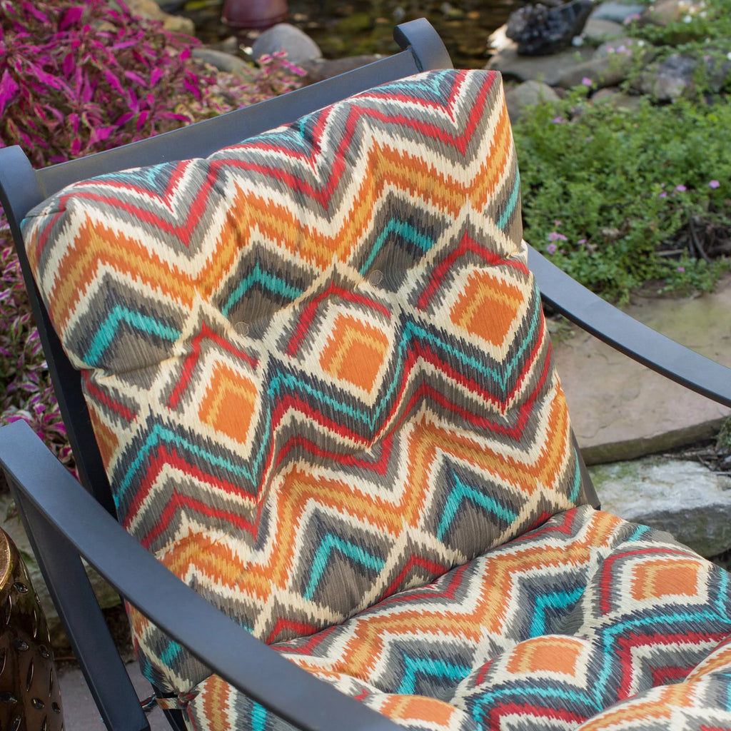 Reversible Tufted Outdoor Chair Cushion D132991
