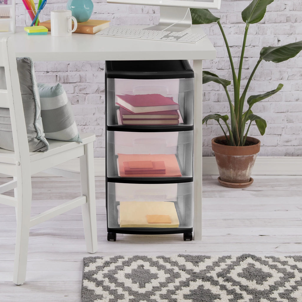 3 Drawer Plastic Cart T434
