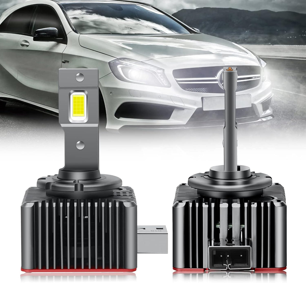 D1S LED Headlight Bulbs Conversion Kit, 8600LM 6000K 70W T340831