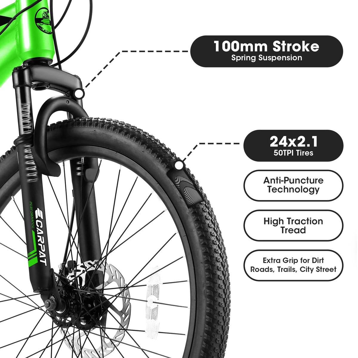 24 inch 21-Speed Mountain Bike with Disc Brake P881159