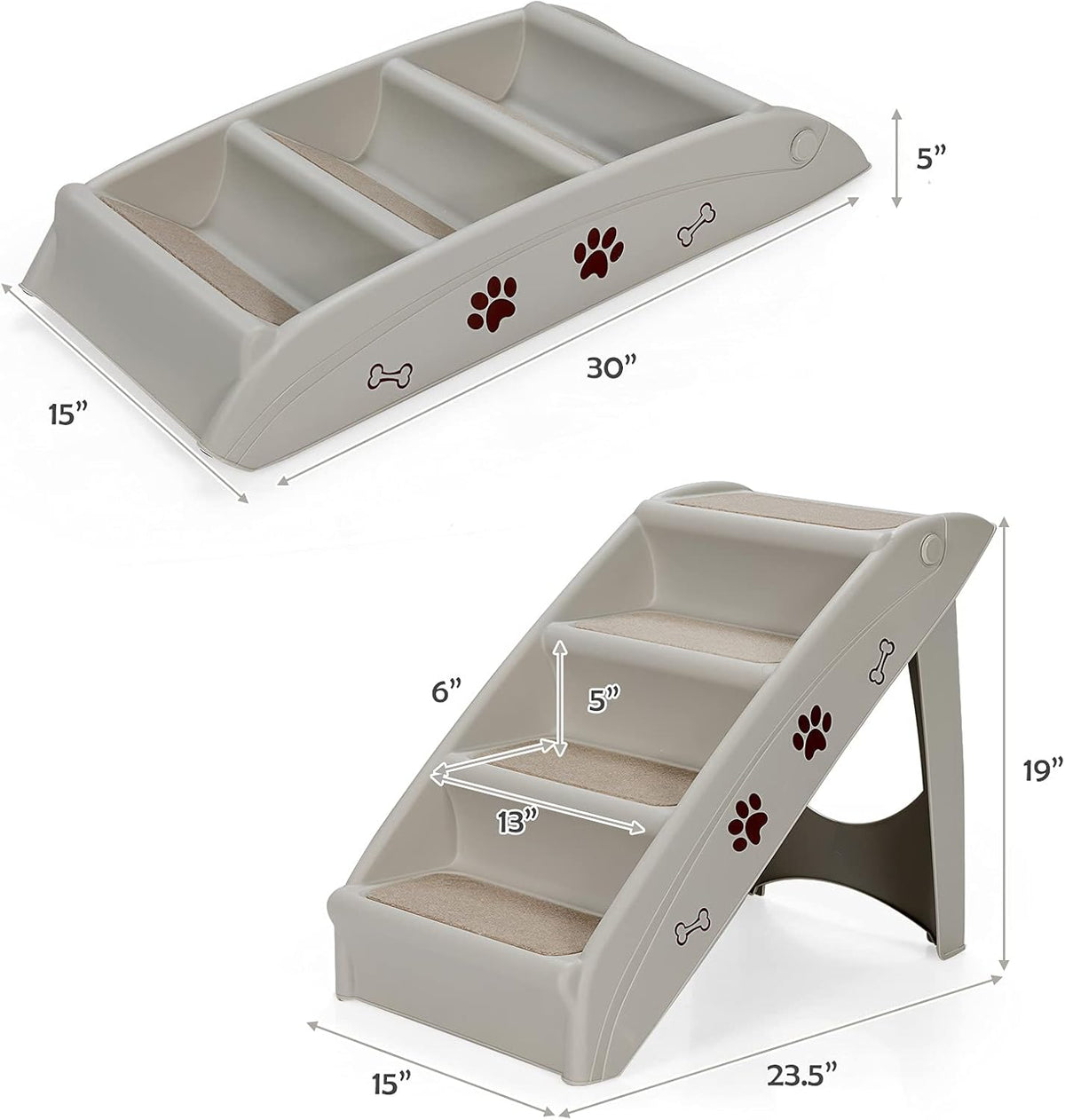 4 Step 19 High Folding Pet Steps C737572