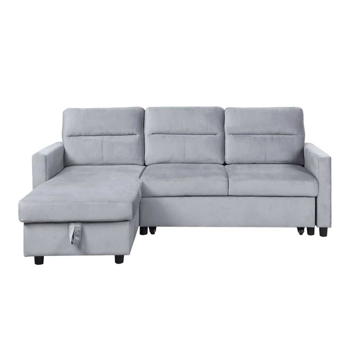 Gray Reversible Sleeper Sofa with Chaise B3987