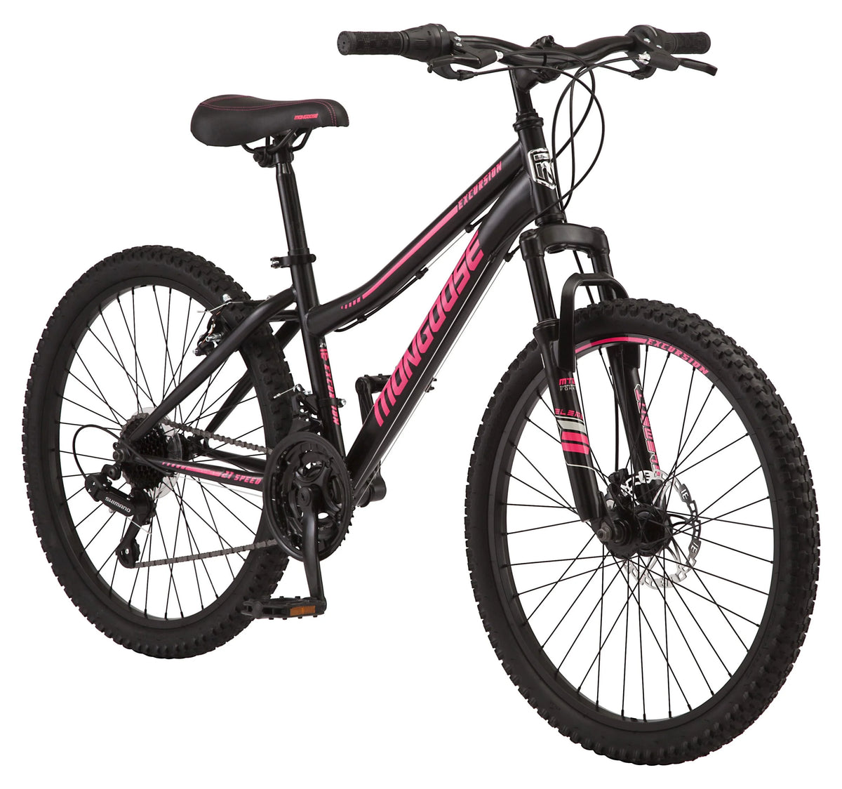Black 24-in. 21 Speeds Mountain Bike E102777