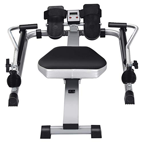 Hydraulic Rowing Machine with LCD Monitor and Adjustable Resistance N702530