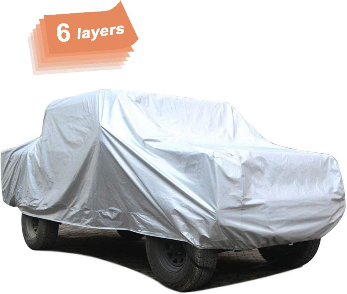 6 Layers Waterproof All Weather Hatchback Car Cover with Zipper Door U3245