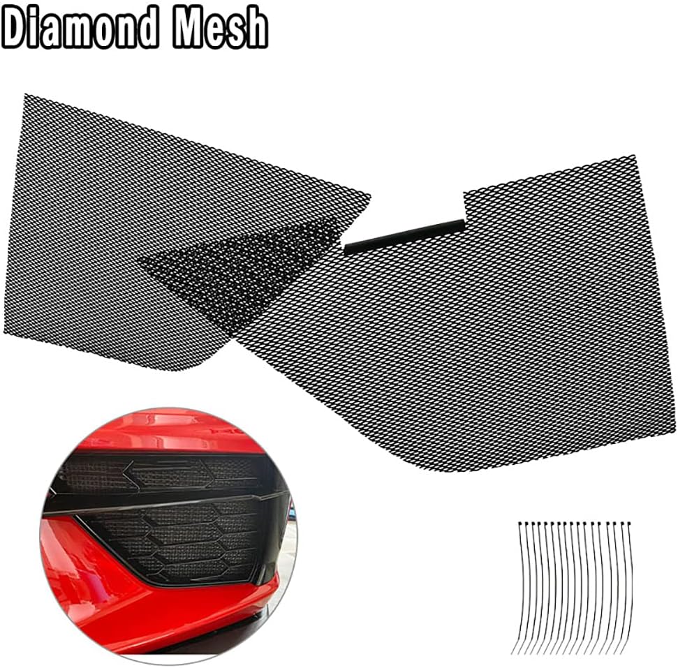 2Pcs Aluminum Car Grille Mesh Set for Corvette C8 2020-2022 R990
