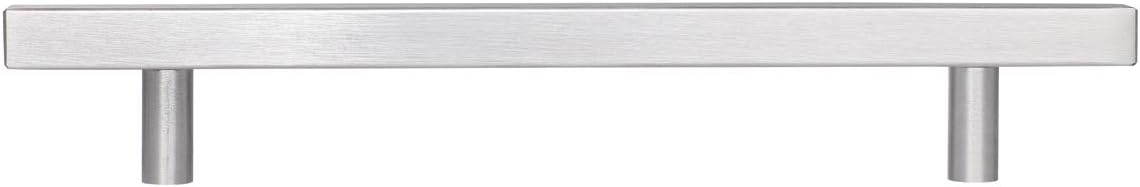 Silver Brushed Nickel 5 Pack Cabinet Pulls 224mm Total Length L123