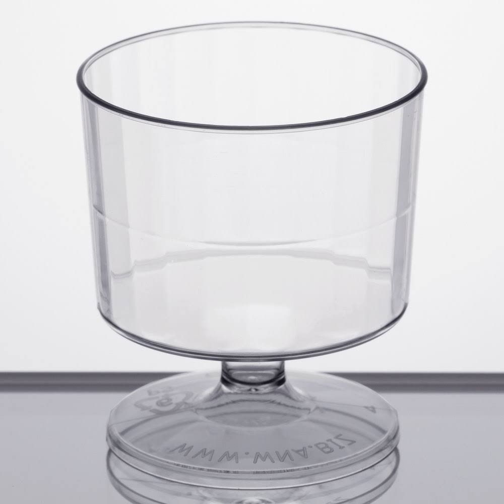 2 oz. Clear Plastic Pedestal Wine Cup Z821