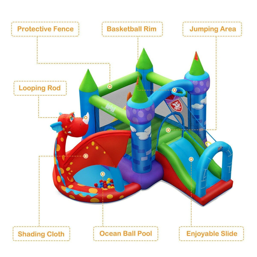 Inflatable Bounce House Dragon Slide Bouncer Castle N427259