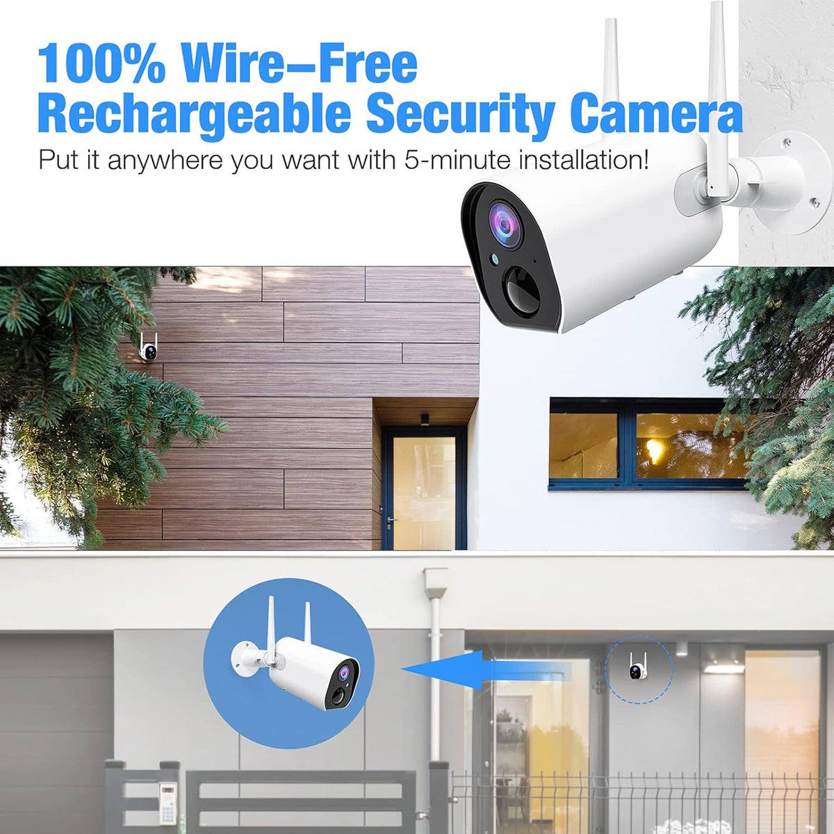 1080P Wireless Outdoor Security Camera with Night Vision L22981
