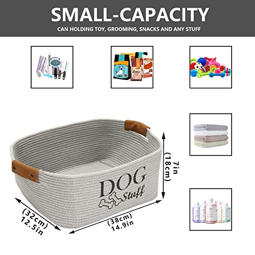 Gray Cotton Dog Toy Storage Bin S68340