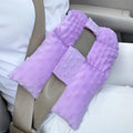 Ostomy Seat Belt Pillow Stoma Protector Minky Dot Lavender P8183
