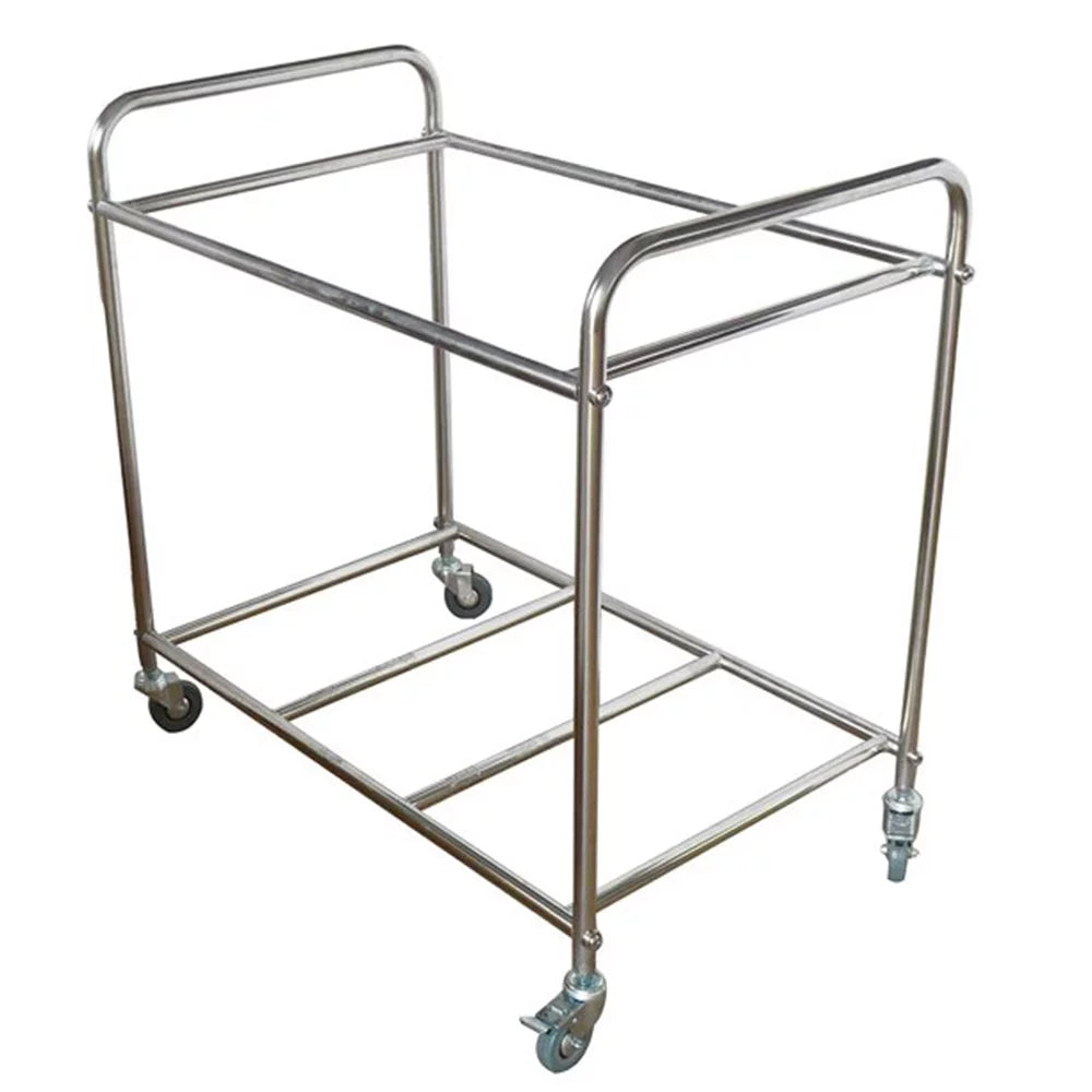 Laundry Sorter Cart with Removable Baskets Stainless Steel Frame Rolling Casters Q65365