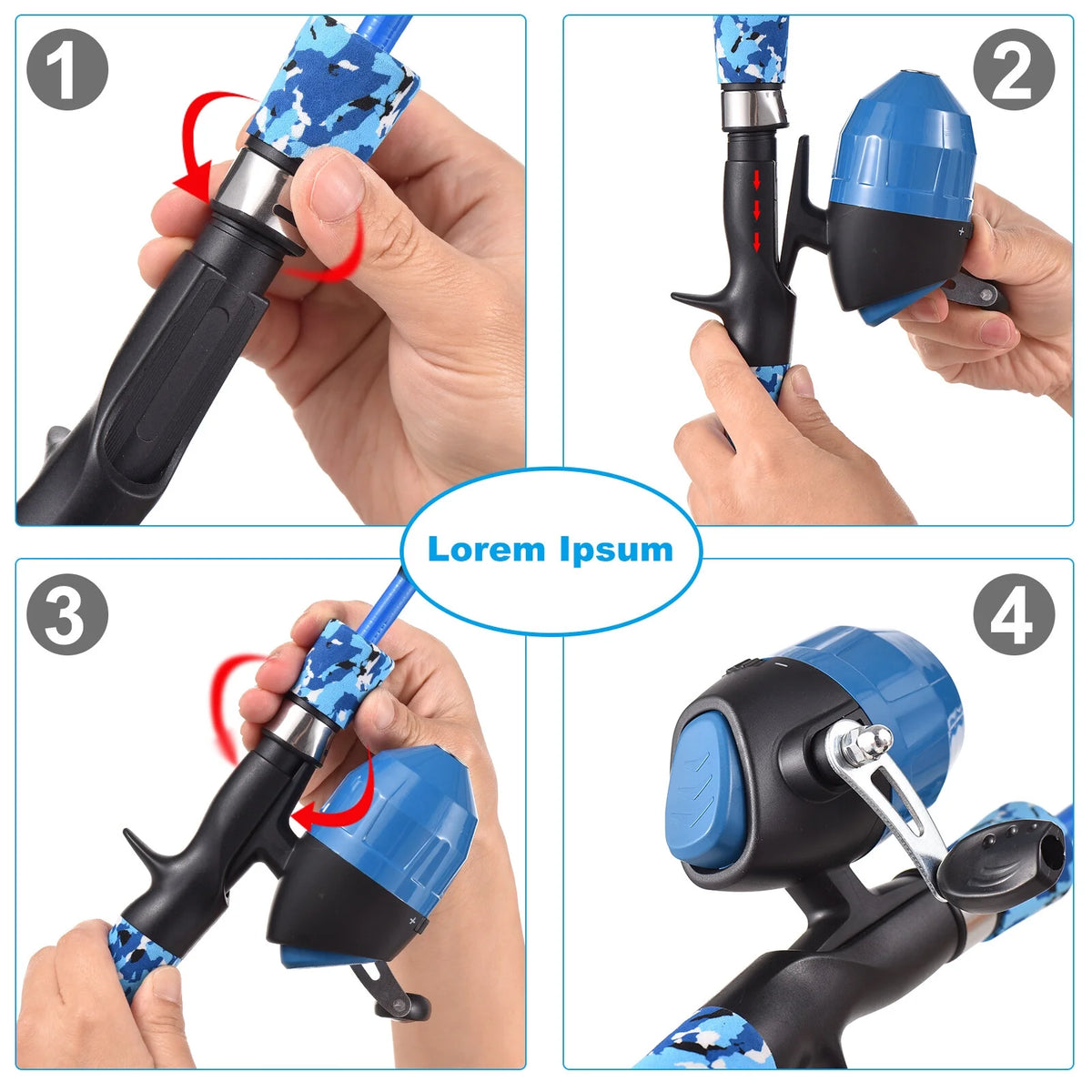 Kids Fishing Rod and Reel Combo Telescopic Casting Rod with Spincast Reel and Carry Bag Y7152