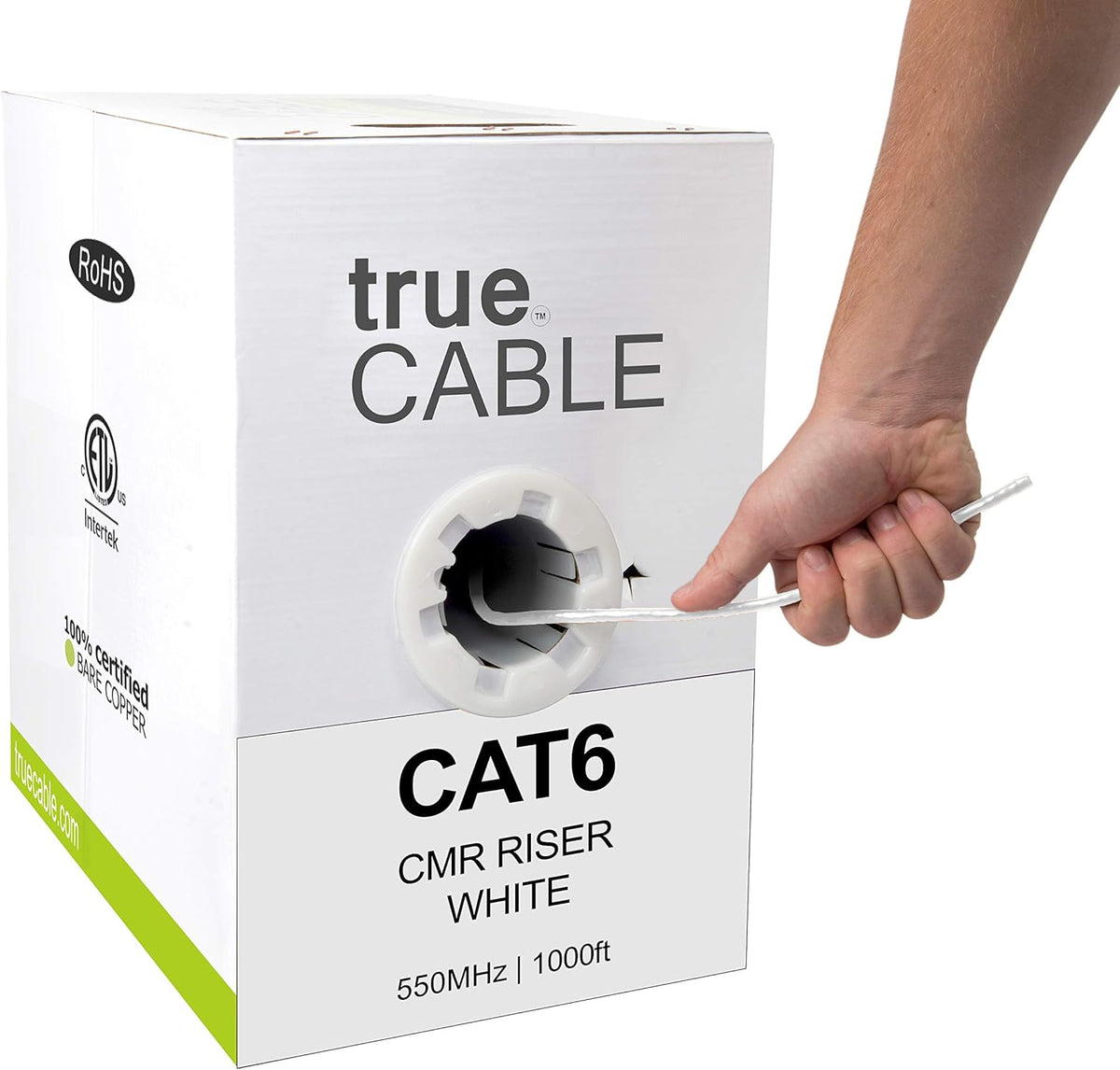 1000ft Gray 23AWG 4 Pair Solid Bare Copper Bulk Ethernet Cable N9530
