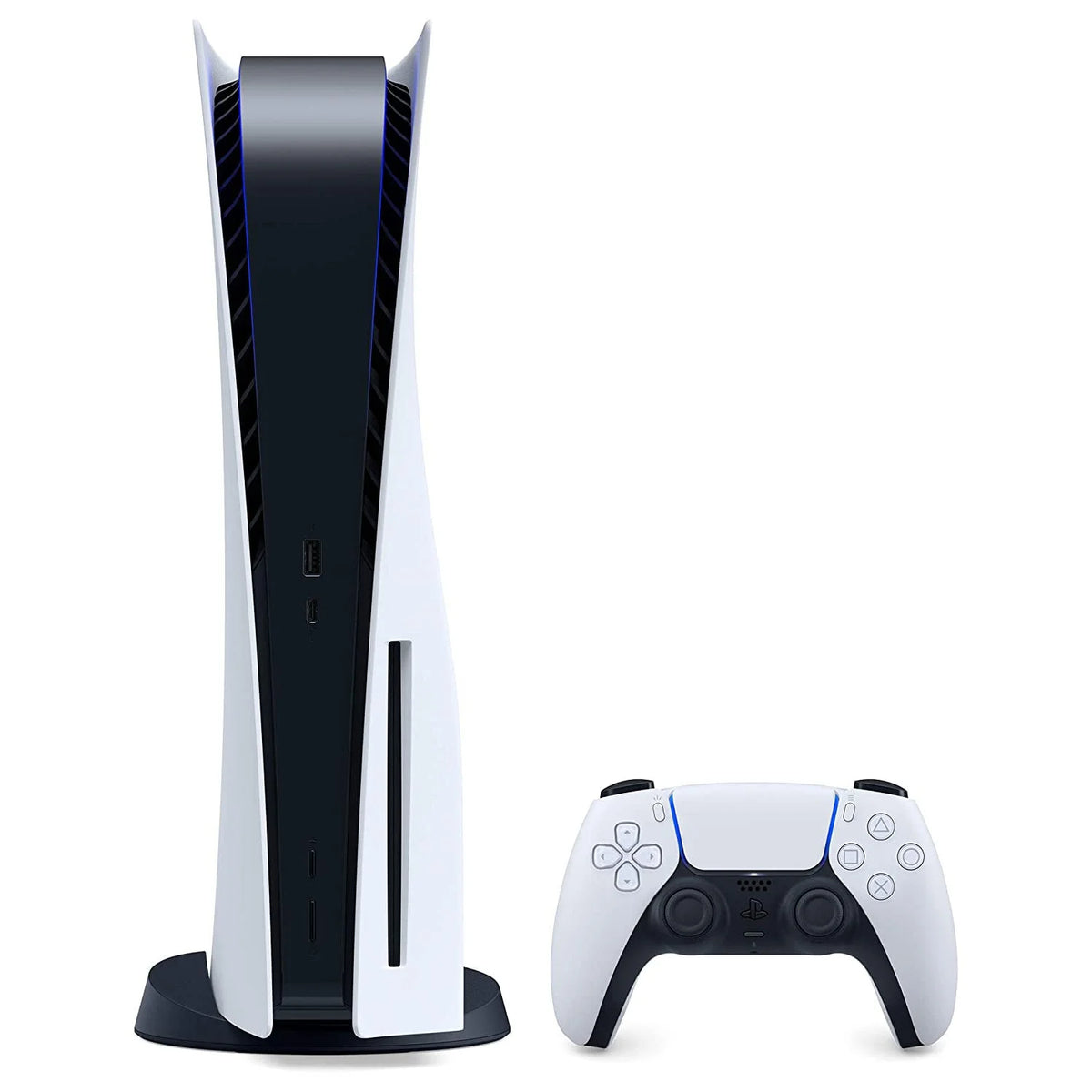 Playstation 5 Disc Version with Midnight Black Extra Controller and Microfiber Cleaning Cloth Bundle H9230