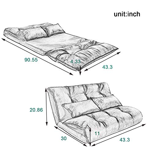 5-Position Folding Chaise Lounge with Adjustable Back & Steel Frame Black H2270
