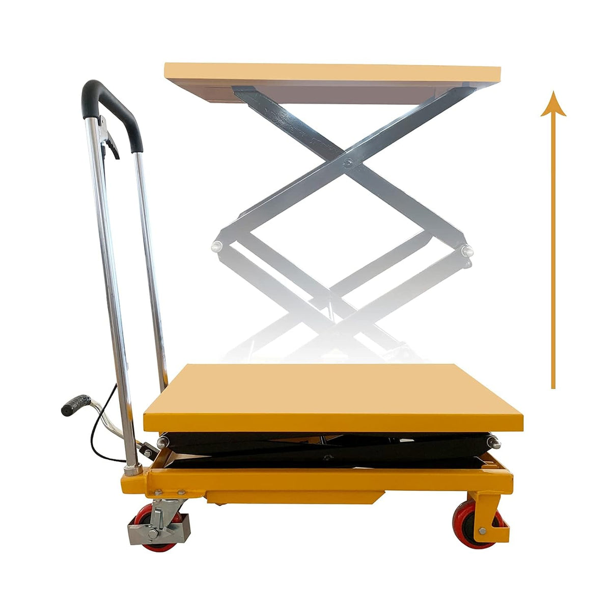 Hydraulic Lift Table Cart 330lbs Capacity 49 Lifting Height S486