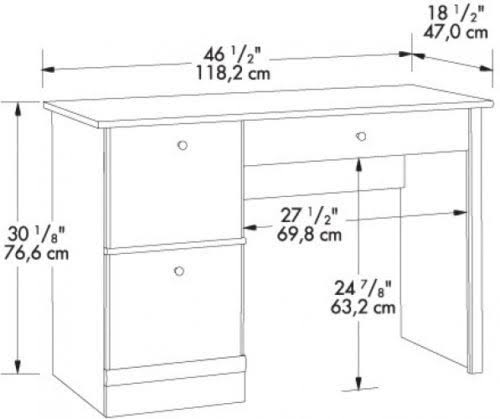 Computer Desk with Keyboard Tray in Cinnamon Cherry V2716