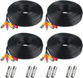 200ft 4Pack Siamese Video and Power Security Camera Cable with 2 Female Connectors A7567