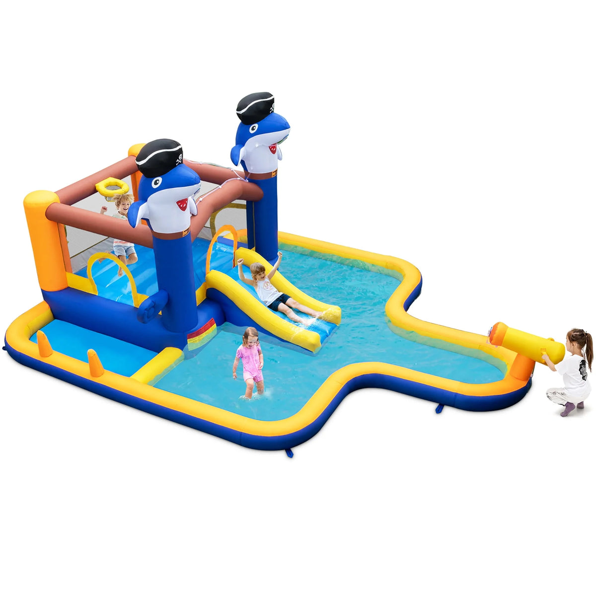 Inflatable Water Slide Park Bounce House Splash Pool T4223