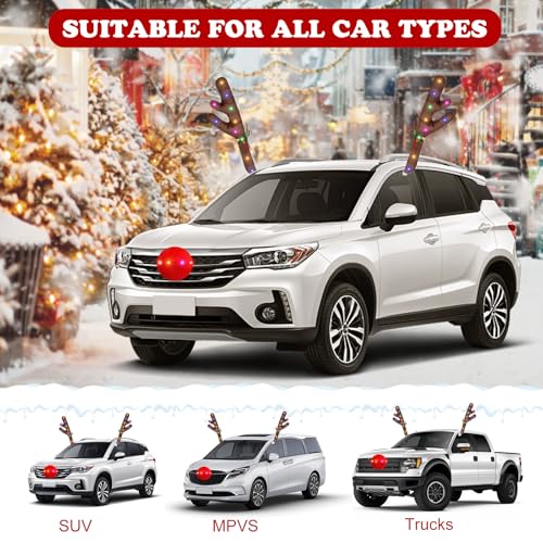 Car Reindeer Antlers & Nose with Lights D998