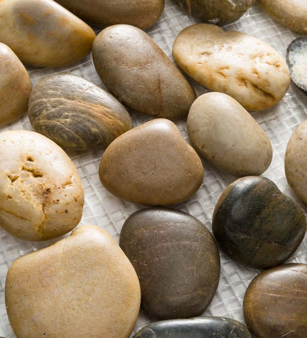 Set of 3 Natural River Rock Stepping Stones B99753