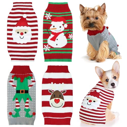 4 Pack Dog Christmas Sweater Q253469