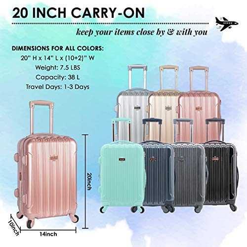 Expandable Hardside Spinner Luggage, Carry-On 20-Inch A714