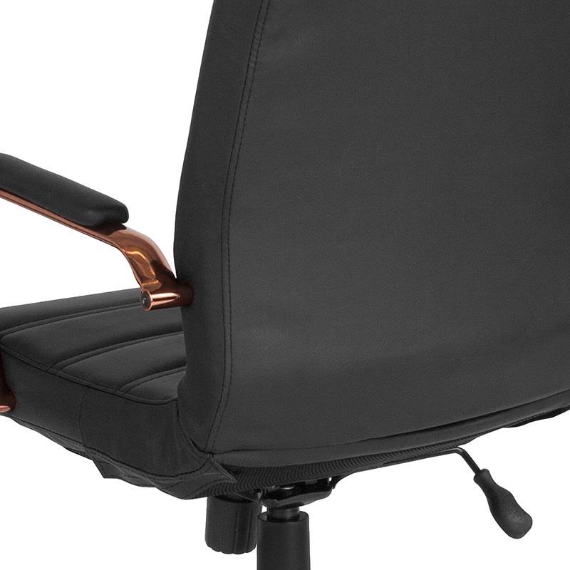 Black Leather Executive Swivel Office Chair J429