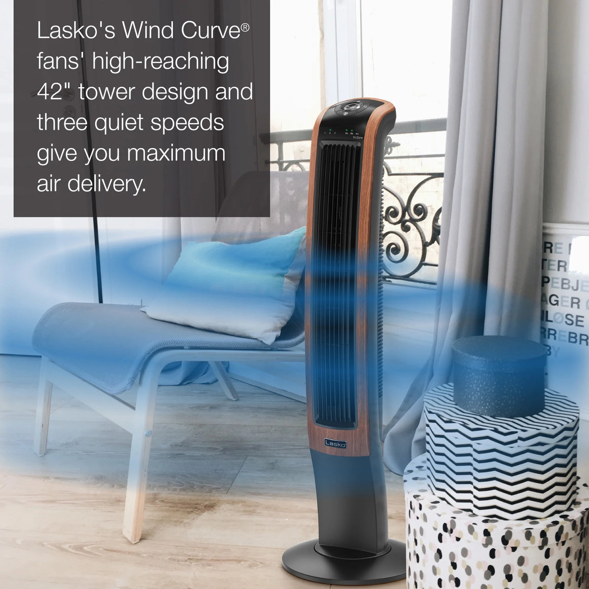 Black Oscillating Tower Fan G7501