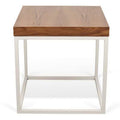 Walnut White Lacquered End Table L5419