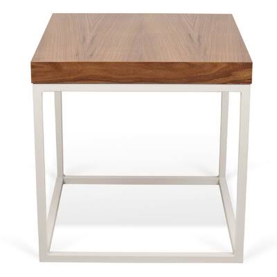 Walnut White Lacquered End Table L5419