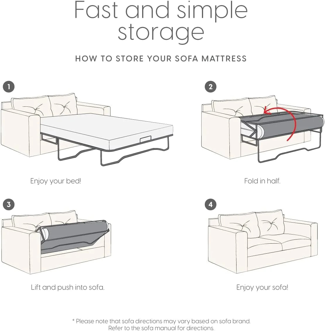 Memory Foam Replacement Mattress for Queen Size Sleeper Sofa Bed G6410