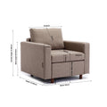 Brown Single Seat Module Sofa Sectional Couch R588