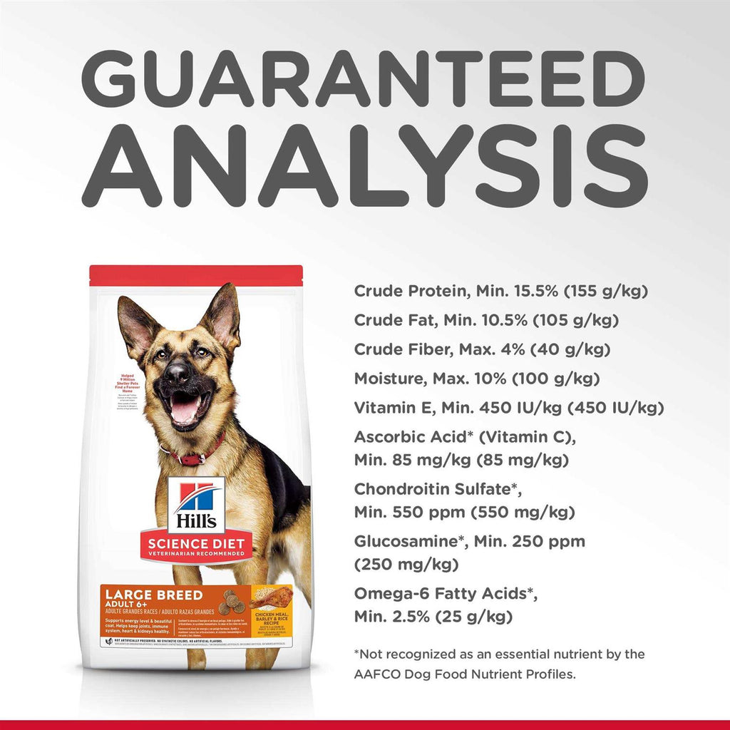 Adult 6+ Large Breed Chicken Meal Dry Dog Food N871807
