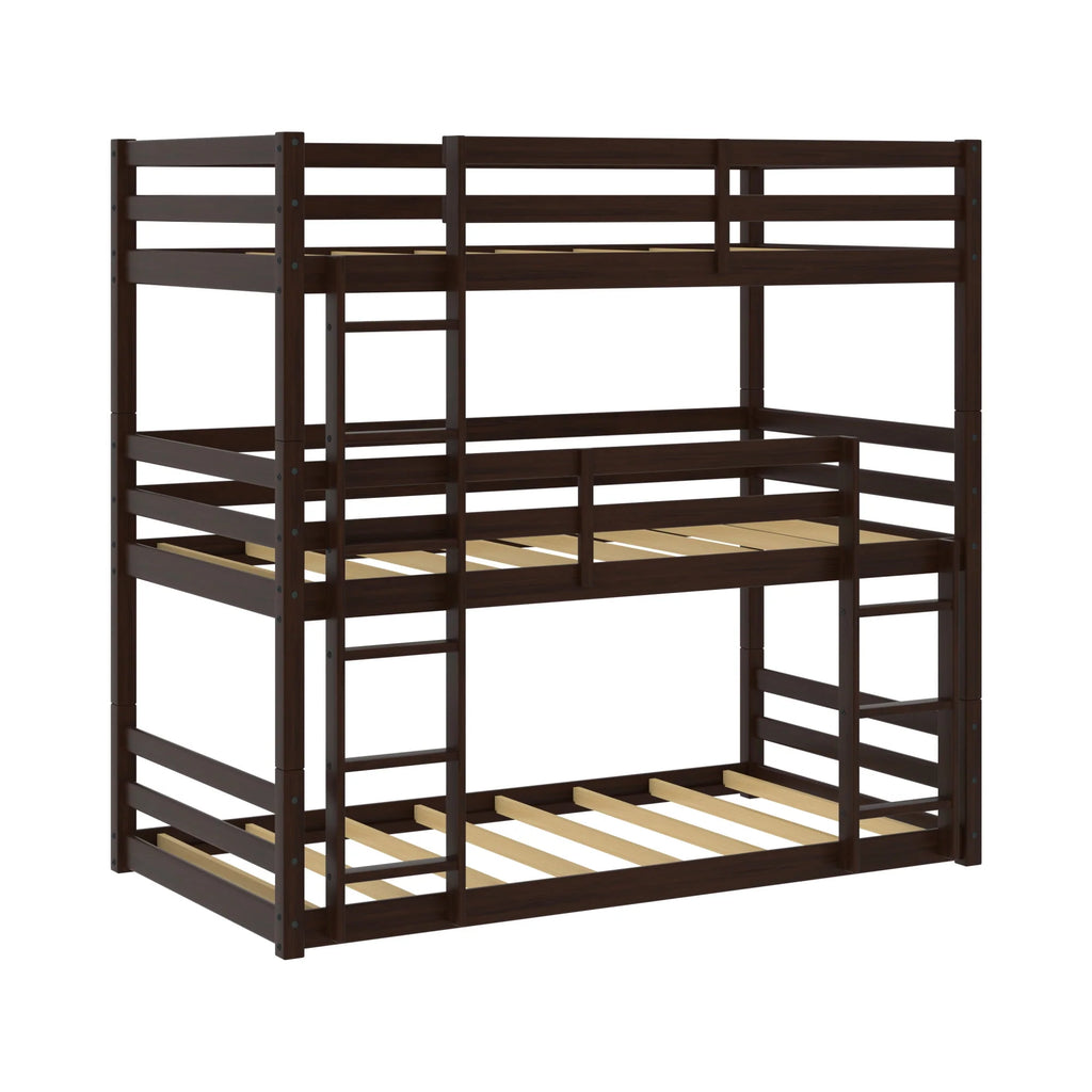 White Wood Convertible Bunk Bed J973