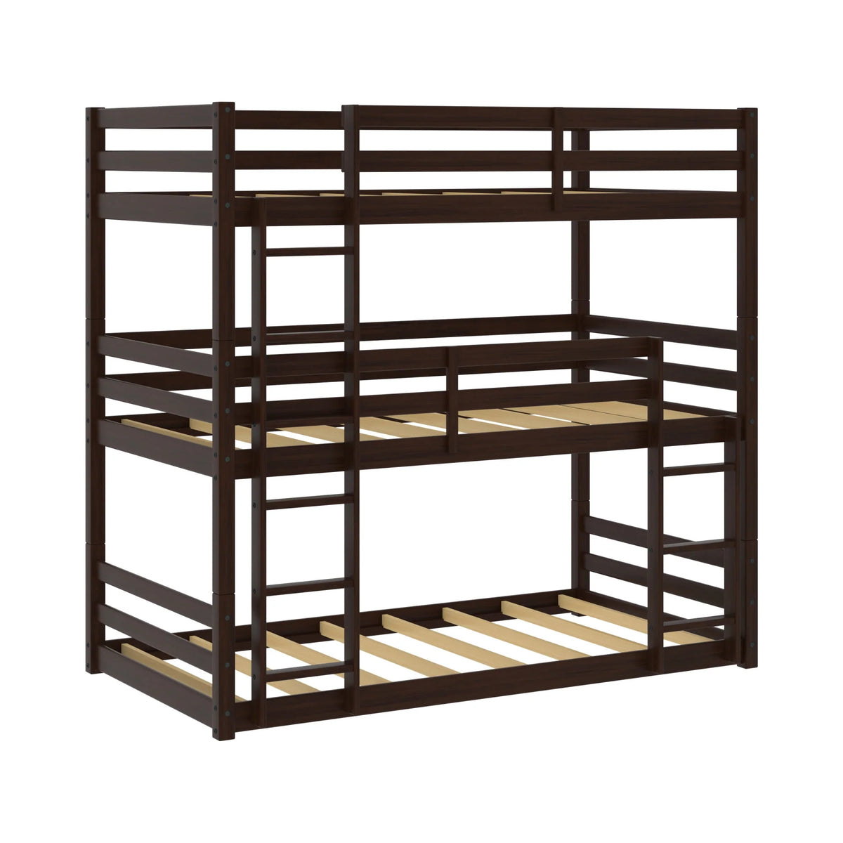 White Wood Convertible Bunk Bed J973