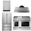 48 In. Propane Gas Range, Range Hood, Refrigerator, Dishwasher S129153