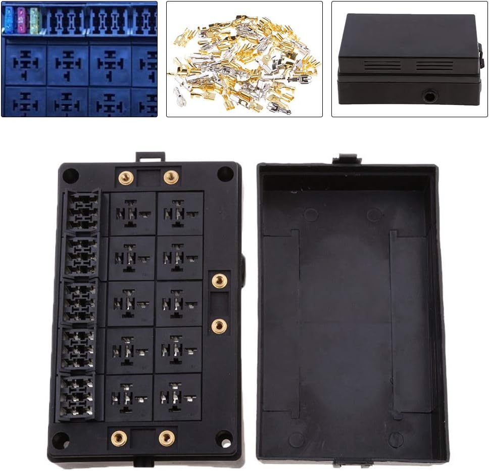 18-way Blade Fuse Holder + 10-way Relay Socket Box O182