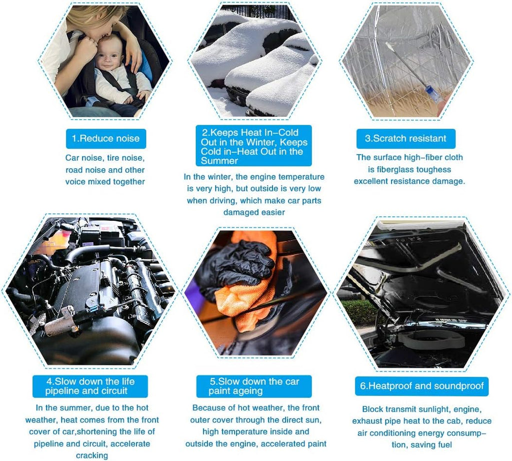 Car Noise Sound Deadener Insulation Mat Waterproof 60 x 40 Inches Q345851