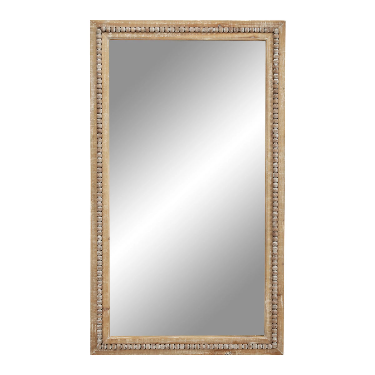 Brown Bohemian Wood Rectangular Wall Mirror G594