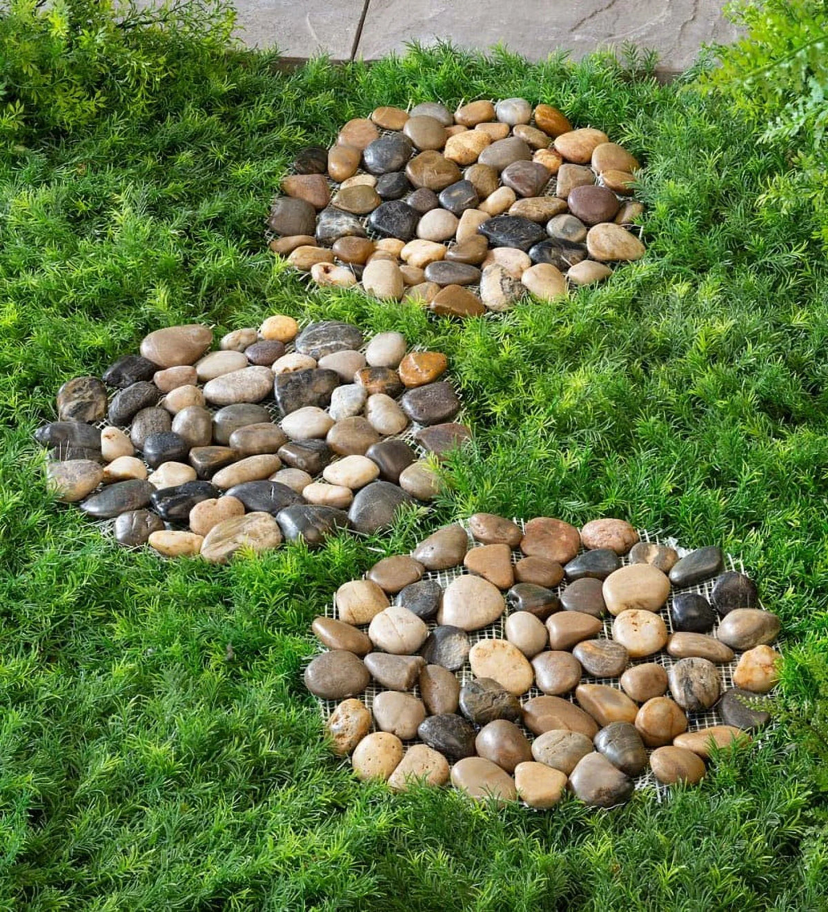 Set of 3 Natural River Rock Stepping Stones B99753