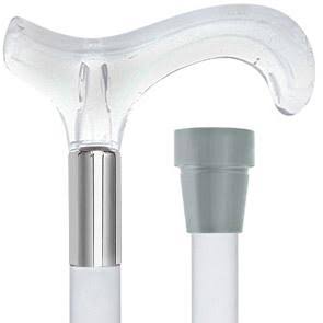 Clear Lucite Handle Walking Cane T37848