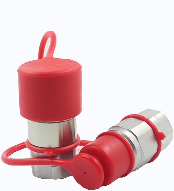 3/4'' SAE-12 UNF1-1/16 Flat Face Hydraulic Quick Connect Coupling, 1/2 Body, Pack of 2 G869861