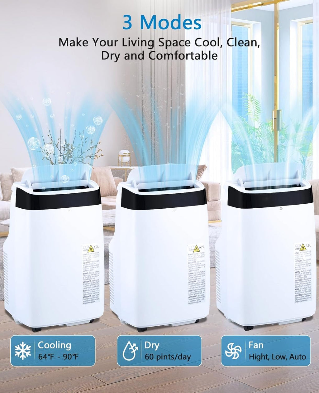 Portable 10000Btu Air Conditioner with Remote Control T7894