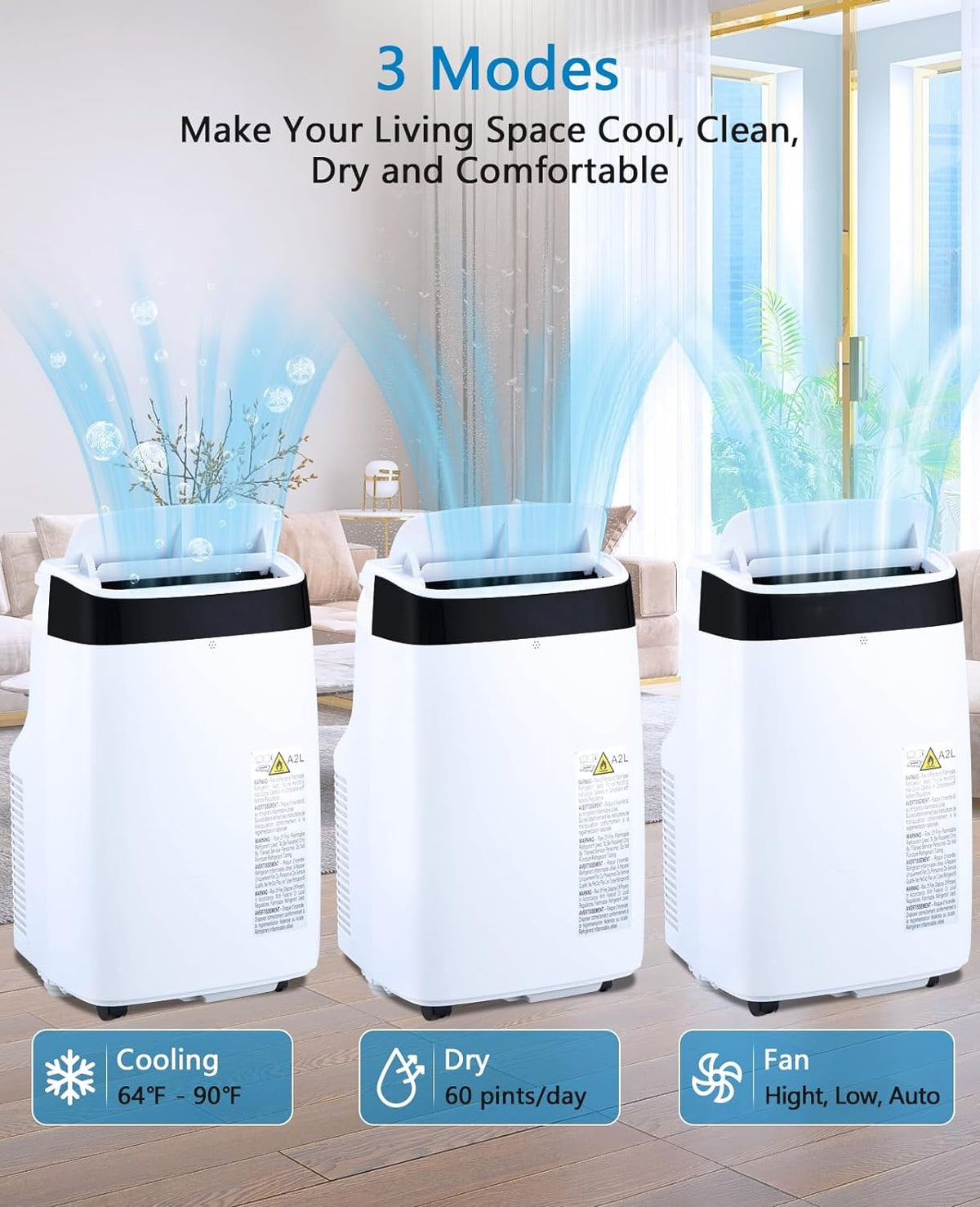 Portable 10000Btu Air Conditioner with Remote Control T7894