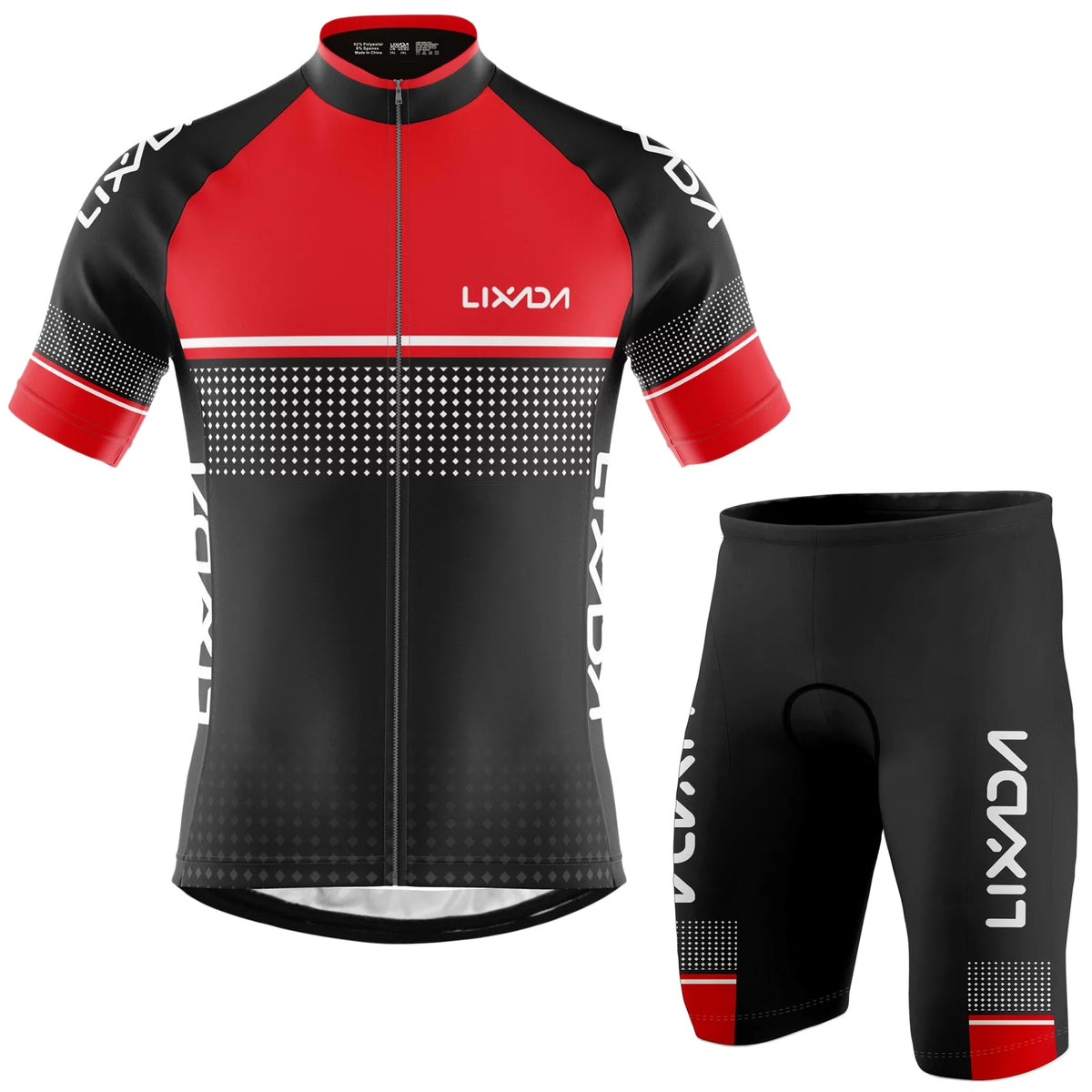 Breathable Quick-Dry Short Sleeve Cycling Jersey and Padded Shorts Set D935