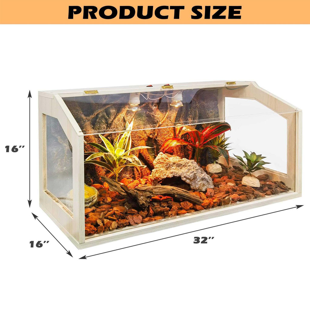 21 Gallon to 68 Gallon Reptile Terrarium Tank with Roof Door M33590