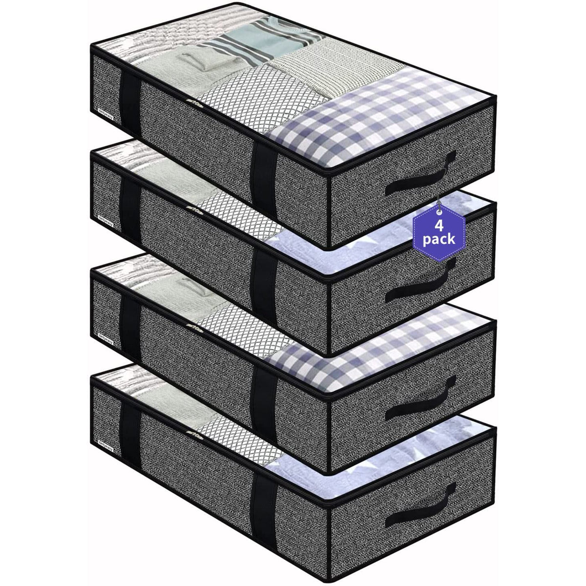 Foldable Underbed Storage Bag with Clear Window Q467